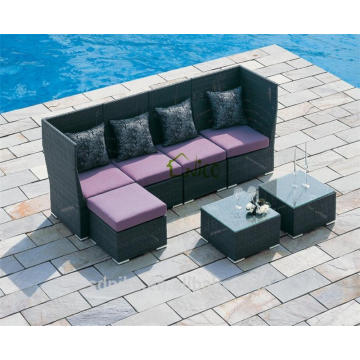 DE-(154) outdoor furniture sofa wicker/ rattan small l shaped sofa designs